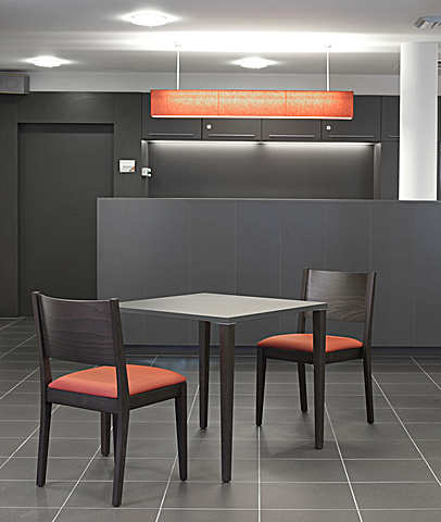 LUCA FRAME CHAIR 4L W / UPH, Luca table, Woon- en zorgcentrum Huize Vincent, Temse-Tielrode, Belgium