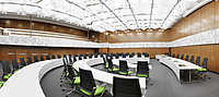 SAO PAULO SWIVEL CHAIR UPH LIGHT, SAN SIRO MEETING TABLE T-LEG TF RC 2, Ratssaal der Stadt Gtersloh, Deutschland