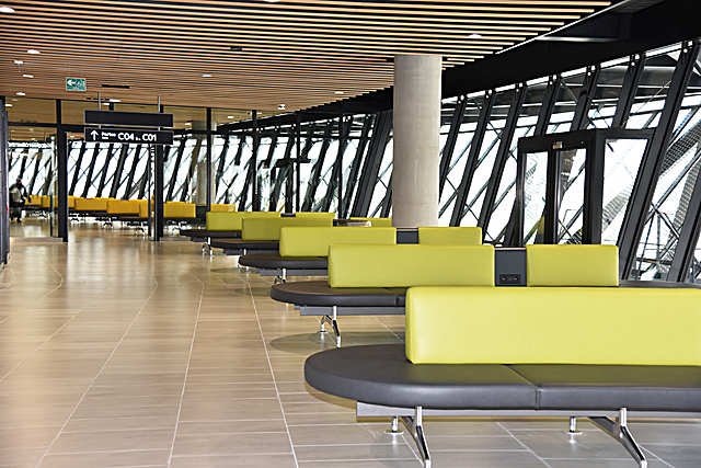 Terminal soft seating, Lyon-Saint-Exupry Airport, France