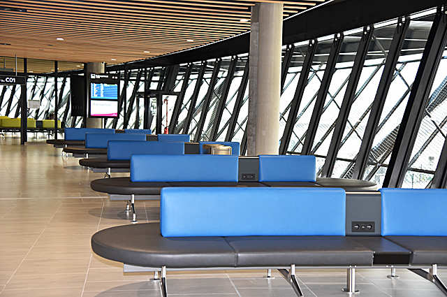 Terminal soft seating, Lyon-Saint-Exupry Airport, France